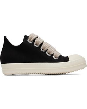 Rick Owens Tower Jumbolace Low Sneaks Trainers - Black