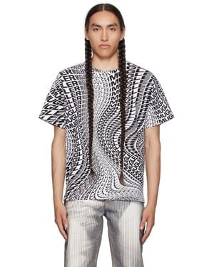 Mugler Black & White Swirling Star T-shirt