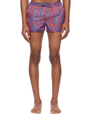 ERL Printed Nylon Swim Shorts - Red