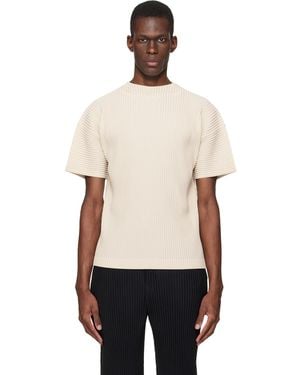 Homme Plissé Issey Miyake Monthly Colours March T-Shirt - Natural