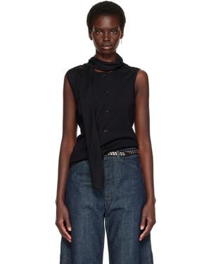 Lemaire Cardigan Asymétrique Noir