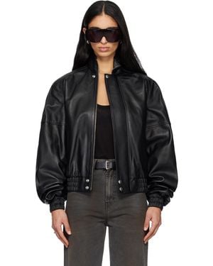Lu'u Dan Blouson Leather Jacket - Black