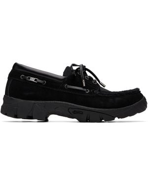 WOOYOUNGMI Suede Boat Shoes - Black