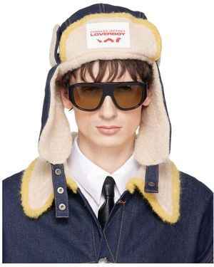 Charles Jeffrey Knit Patch Trapper Hat - Blue