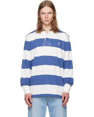 Polo Ralph Lauren Classic Fit Khaki-Collar Rugby Polo - Blue