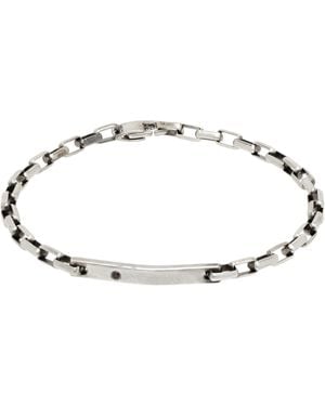 Title Of Work Box Link Bar Bracelet - Black