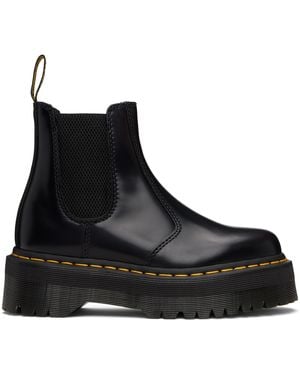 Dr. Martens 2976 Polished Smooth Platform Chelsea Boots - Black