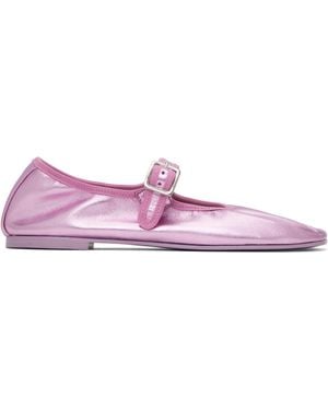 Sandy Liang Mary Jane Stretch Ballerina Flats - Black