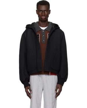JW Anderson ブラック フード ブルゾンジャケット