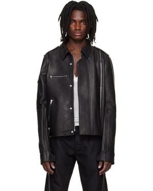 Rick Owens 'Suicide' Edition Temple Vega Leather Jacket - Black