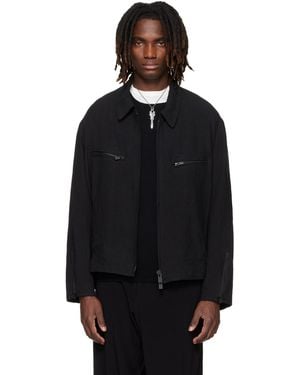 Yohji Yamamoto Zip Blouson Jacket - Black
