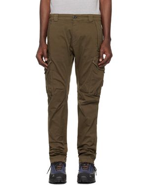 C.P. Company Khaki Ergonomic Cargo Trousers - Multicolour