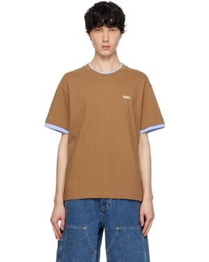AFTER PRAY Crepe Layered T-Shirt - Blue