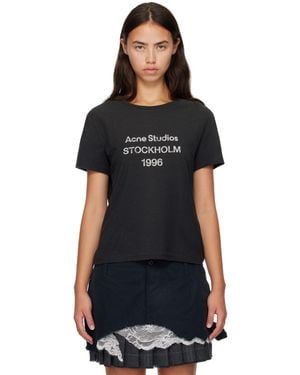 Acne Studios Printed Logo T-Shirt - Black