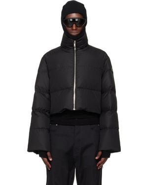 Rick Owens Moncler + Cropped Cyclopic Down Jacket - Black