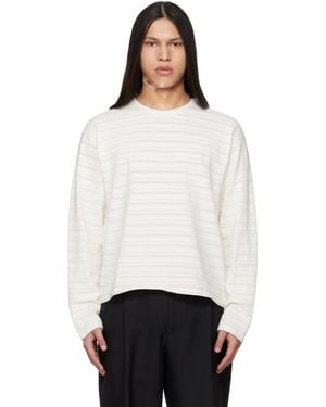 mfpen Off- Round Neck Jumper - White