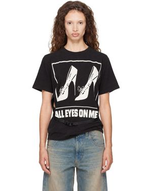 VAQUERA 'All Eyes On Me' Belted T-Shirt - Black
