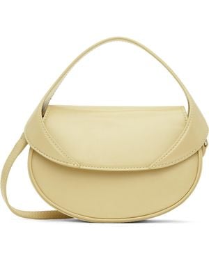 BY FAR Off- Hari Creased Leather Bag - Natural