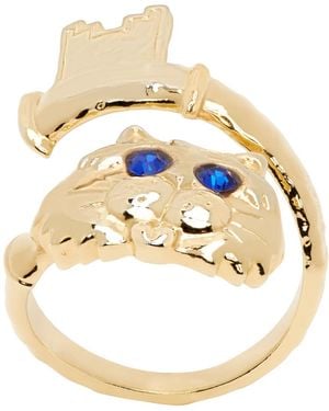 【関税込み】Chopova Lowena ゴールド Face Gem リング Chopova Lowena Gold Face Gem Ring | REVERSIBLE