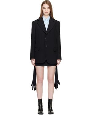 MM6 by Maison Margiela Wool-Blend Blazer - Black