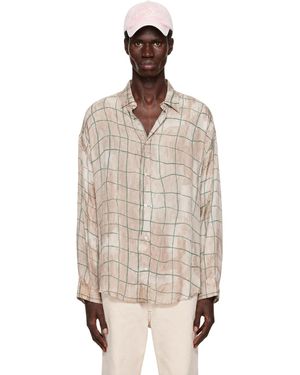 Acne Studios Chemise Rose À Carreaux - Neutre