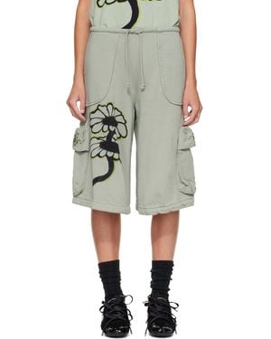 Collina Strada Cargo Sweat Shorts - Green