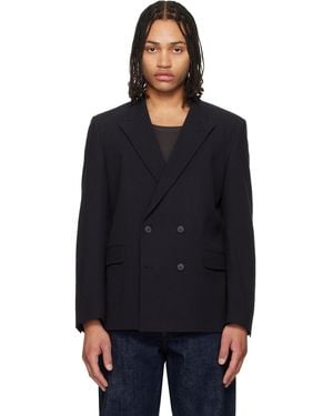 HUGO Double-Breasted Blazer - Black