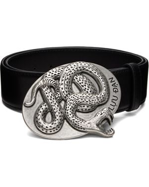 Lu'u Dan Twisted Snake Cowboy Belt - Black