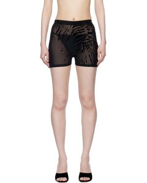 Poster Girl Knockout Zebra Print Shorts - Black