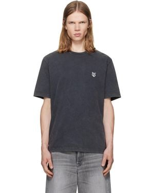 Maison Kitsuné Fox Head Faded Comfort T-Shirt - Black