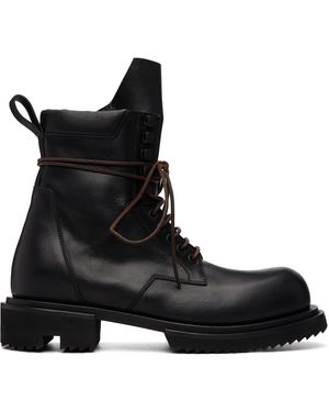 Rick Owens Tower Low Army Gabe Boots - Black