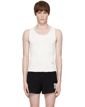 Satisfy Off- Mothtech Waffle Singlet Tank Top - White