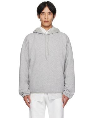 MM6 by Maison Martin Margiela Drawstring Hoodie - Grey