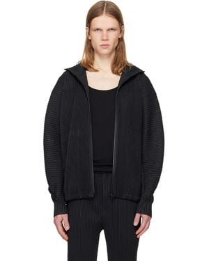 Homme Plissé Issey Miyake Wickerwork Mesh Jacket - Black