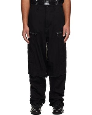 Julius ブラック Rust Graft カーゴパンツ