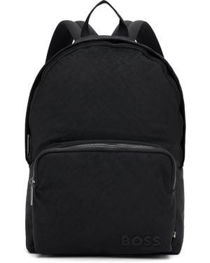 BOSS Coated Canvas Backpack - Black