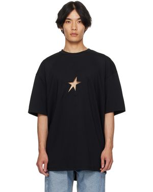 Mugler Star Oversized T-Shirt - Black