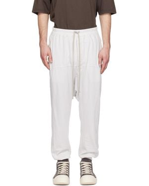 Rick Owens Off- Temple Drawstring Lounge Trousers - White