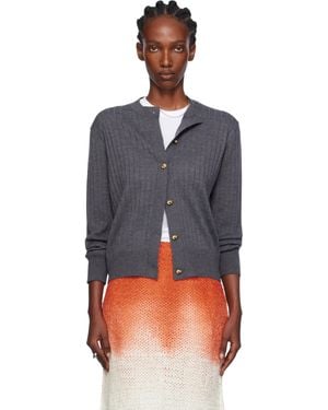 Bottega Veneta Wool Rib Cardigan - Black