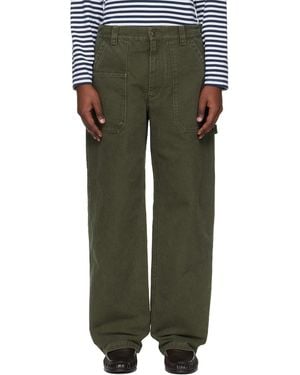 Isabel Marant Khaki Albo Trousers - Green