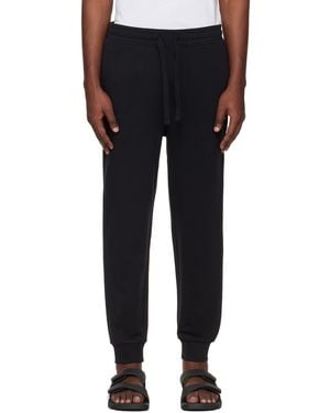 HUGO Logo Print Cuffed Tracksuit Trousers - Black