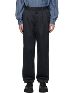 Nanamica Double Pleat Chino Pants - Black