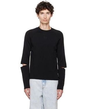 Marine Serre Moon Logo Knit Slit Jumper - Black