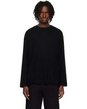 Professor.E Pull Étagé Noir En Tricot