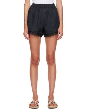 Ganni Linen Shorts - Blue