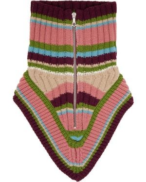 Dries Van Noten Wool Zip Collar Scarf - Multicolour