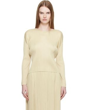 Pleats Please Issey Miyake Monthly Colours December Blouse - Natural