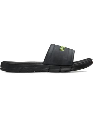 Vetements Reebok Edition Logo Pool Slides - Black