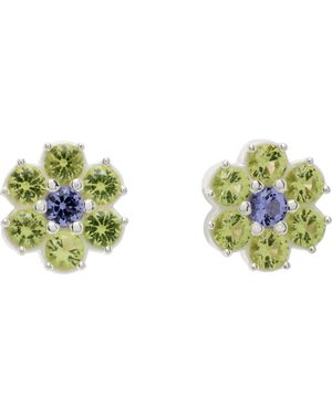 Hatton Labs Boucles D'Oreilles En Forme De Marguerite Argenté Et Multicolore - Noir