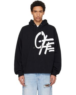 Off-White c/o Virgil Abloh Spray Logo Loose Hoodie - Black